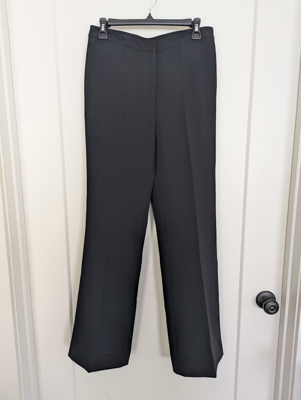 NWT Tahari Arthur S Levine Womens Dress Pants Sz 6 Black Wide Leg Trousers Work